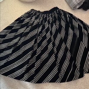 VINTAGE Black and White Striped Women's Skirt